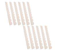 Angoily Molduras de Madera Festoneadas sin Terminar 12 Piezas 40 CM X 4 CM X 25 MM para Manualidades DIY Decoración de Puertas Gabinetes y Estantes Borde Festoneado Natural