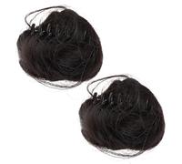 Angoily Moños Postizos Rizados Pinza para Mujer 2 Piezas Extensión de Moño Pequeño Color Marrón Oscuro Recogido Fácil para Uso Diario y Ocasiones Obsequios