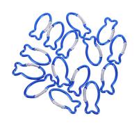 Angoily Mosquetones para Exteriores Forma de Pez, 15 Piezas, Aleación de Aluminio Resistente, Clips Pequeños para Escalada, Camping, Senderismo y Equipo de Supervivencia