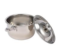 Angoily Olla de Acero Inoxidable 16 CM Tapa y Asa Olla Antiadherente para Sopa y Guisos Caldera de Cocina Resistente a Alta Temperatura Adecuado para Uso Doméstico y Profesional