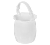 Angoily Organizador de Palillos de Cerámica Blanco Soporte Multiusos con Drenaje para Cubiertos y Utensilios de Cocina Compacto y Elegante para Encimera