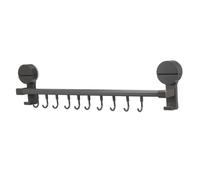 Angoily Organizador de Pared con Ganchos Riel sin Perforaciones para Cucharas Herramientas y Tazas Cocinas y Baños