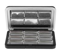 Angoily Paleta de Maquillaje magnética vacía para Sombras de Ojos y lápiz Labial, 1 Pieza, Caja AS de 9 Rejillas, contenedor de Viaje para Almacenamiento
