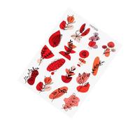 Angoily Papel Transferencia Térmica para Arcilla Polimérica Papel Calcas Agua para Manualidades DIY Adhesivo para Decoración de Pendientes con Diseños y Naturales