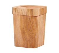 Angoily Papelera de Grano de Madera Papelera Cuadrada Rústica de 12L Contenedor de Basura para Casa de Campo para Baño Dormitorio Cocina Hogar Y Oficina