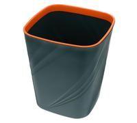 Angoily Papelera sin Tapa con Anillo Presionador Cubo de Basura Compacto para Oficina y Diseño Verde para Cocina y Baño