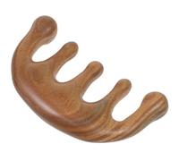 Angoily Peine de Masaje de Madera de Sándalo Verde Tabla de Masaje para Cuero Cabelludo Estimulador de Circulación Sanguínea Cuidado Piel y Alivio de de Cabeza para Uso Doméstico