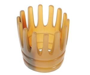 Angoily Peine Masajeador de Cuerno de Buey Natural para Cuero Cabelludo Herramienta Gua Sha Ergonómica Cepillo Exfoliante Antiestático para Masaje y Relajación el Hogar