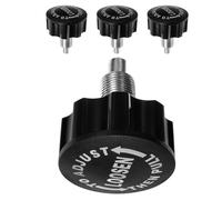 Angoily Perilla de Pasador Resorte para Bicicleta Estática Negra Rosca 18mm, Repuesto 4 Piezas para Ajuste de Altura en Equipos de Fitness y Máquinas de Ejercicio, Accesorios para