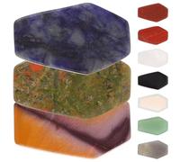 Angoily Piedras Decorativas Naturales 10 Piezas Mini Forma Ataúd para Meditación y Decoración del Hogar Colección de Cristales Variados Cuarzo Calcita Jaspe Sodalita Clorita