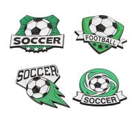 Angoily Pin de Solapa de Fútbol de Aleación 4 Piezas, Insignia Esmaltada Mini de Solapa para Camisa y Gorra, Pin Deportivo para Fiesta y Premio del Equipo, Accesorio para Bolso y