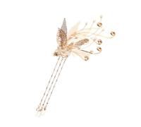 Angoily Pinzas Borlas de Flores Metal Clásicas y Diseño de Cabello Dorado Accesorio de Pelo para Cosplay Hanfu y Fiestas de Boda