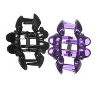 Angoily Pinzas Cabello Medianas 2 Piezas Negras y Moradas Accesorio Femenino para Coletas Pinzas para Cabello Grueso Diseño Sencillo y Versátil para Uso Diario y Ocasiones Obsequios