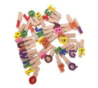 Angoily Pinzas De Madera Mini para Fotos y Clips para Colgar Letras y Números 3,5 Cm, 36 Piezas, Acabado Natural, Multuso para Oficina y Decoración del Hogar