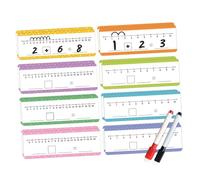 Angoily Pizarra De Borrado Seco De Recta Numérica Para Matemáticas 20 Números, 16 Tarjetas Con Bolígrafo De Doble Cara, Reutilizable Para Actividades De Aprendizaje Hogar y Escuela Primaria