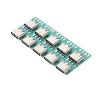 Angoily Placa Conectora USB C Hembra 3.1 para Electrónica, Módulo PCB de Soporte, Transmisión Rápida de Datos, Uso en Oficina y Hogar, Compatible Múltiples Dispositivos, Color Verde PCB