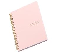 Angoily Planificador Académico Computadora Portátil Agenda Blanco De Cuadernos Estudiar Libro De Planes Simple Maestro A Para Hacer Cuaderno Rosa Papel