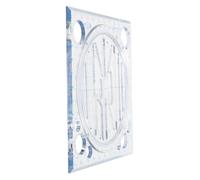 Angoily Plantilla de Dibujo Geométrico Multifuncional Azul Regla de Plástico Resistente con Claras para Círculos Elipses y Polígonos Herramienta Ergonómica para Oficina y Diseño Técnico