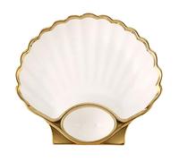 Angoily Plato de Cerámica en Forma de Concha para Dumplings Plato para Vinagre y Salsa Tamaño Mediano Multifuncional para Sushi Patatas Fritas y Aperitivos en Cocina y Comedor