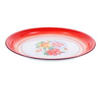 Angoily Plato Esmaltado Clásico de 35 CM Bandeja Multifuncional para Servir Comidas y Postres Plato Decorativo Vintage para Uso Doméstico y Restaurante Accesorio Práctico para Cocina