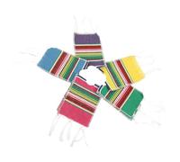 Angoily Ponchos de Cerveza Mexicanos Rayas Arcoíris, 5 Piezas de Algodón para Botellas de Cerveza, Ideales para Picnics y Decoración de Fiestas Cinco de Mayo