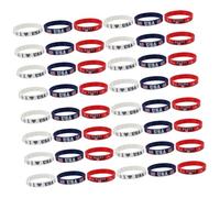 Angoily Pulsera De Uu Para Festivales De Fiesta Accesorios De Orgullo Pulsera De Apoyo Para De Silicona Para El Día De La Bandera Del 12 piezas x 4