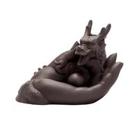 Angoily Quemador de Incienso de Reflujo Forma de Dragón Adorno de Aromaterapia de Cerámica para Hogar Decoración Zen para Meditación y Relajación Porta Incienso Cascada para Ambiente