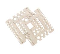 Angoily Regla de Madera para Tejer a Crochet 2 Piezas Sistema Métrico E Imperial, Herramienta de Medición para Calibre de Aguja y Hilo, Práctica para Costura y Manualidades de Tejido