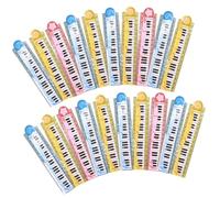 Angoily Regla Plegable para Niños 30 Cm Regla Práctica Portátil de Plástico Diseño Geométrico Piano Adecuado para Escuela y Estudiantes Color Aleatorio