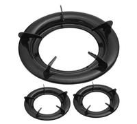 Angoily Rejilla de Hierro Negra para Estufa de Gas, Soporte para Wok de Cocina, 3 Piezas, Antideslizante y Fácil de Limpiar, Uso Diario