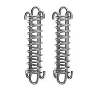 Angoily Resorte Amortiguador para Correa de Perro Grande de Acero Inoxidable 304, Juego de 2 Piezas, para Entrenamiento y Camping, Accesorio Resistente Que Absorbe tirones