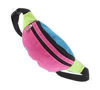 Angoily Riñonera Neón Retro Ajustable con 2 Bolsillos de Poliéster y Metal para Fiestas y Festivales con Almacenamiento Organizado para Hombres y Mujeres