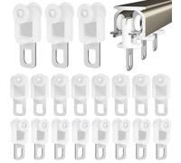 Angoily Rodillos Deslizadores De Cortina De Acero Inoxidable para Rieles Polea Silenciosa para Cortinas Pesadas Accesorios De Pista Cuadrada Fácil Instalación para Hogar Y Oficina