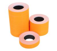 Angoily Rollo de Papel para Etiquetadora Modelo 6600 Etiquetas Adhesivas de Precio Naranja 500 Unidades por Rollo para Supermercado y Tienda Minorista