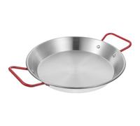 Angoily Sartén de Acero Inoxidable Antiadherente 20 CM Asas Dobles para Freír Pollo Paella y Fideos Italianos Utensilio de Cocina Multifuncional para Hogar y Restaurante