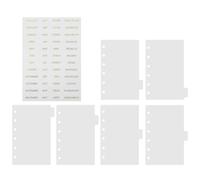 Angoily Separadores de Carpeta con Transparentes de PP Mate con Pegatinas Doradas para Archivador Anillas Divisores Organizadores para Cuadernos y Planificadores