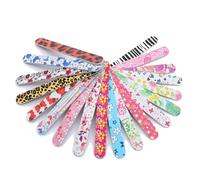 Angoily Set de 30 Piezas de Limas Pulidoras de Uñas Impresas Esponja Bloque de Lijado de Uñas para Manicura Profesional Color Aleatorio Herramientas de Cuidado y Color Aleatorio
