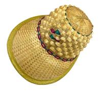 Angoily Sombrero de Bambú Retro Estilo Vietnamita para Adultos Protección Solar Ligero y Transpirable Sombrero de Verano Artesanal para Playa y Senderismo Talla Color