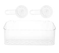 Angoily Soporte de Pared para Baño Ventosa Fuerte Tamaño Grande Transparente Estante Organizador de Ducha Adhesivo sin Taladro para Champú y Artículos de Aseo Estante de Almacenamiento