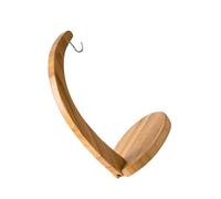 Angoily Soporte para Almacenar Frutas de Bambú Natural, Perchero Gancho Tipo Banana Caqui, Cesta Elegante para Plátanos y Uvas, Expositor Práctico para Cocina y Comedor