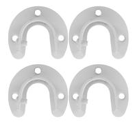 Angoily Soporte para Barra de Armario en Forma de U 4 Piezas Acero Inoxidable 1 y 1-1/4 Diámetro Brida Resistente para Barra de Ducha Baño y Armario Multifuncional