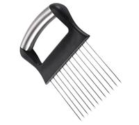 Angoily Soporte para Cortar Cebolla de Acero Inoxidable Aguja Multifuncional para Verduras y Carne Herramienta para Rodajas Finas sin Tapa Adecuado para Cocina Doméstica y Profesional