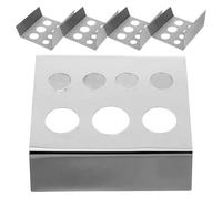 Angoily Soporte para Pigmentos de Tatuaje de Acero Inoxidable Expositor 7 Agujeros Organizador de Suministros para Base para Vasos de Set de 5 Unidades para Estudio Profesional