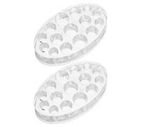 Angoily Soporte para Taza de Pigmentada Ovalado 15 Orificios 2 Unidades para Bandeja Organizadora de Pigmentos Profesional