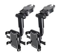 Angoily Soporte para Teléfono Móvil de Coche 2 Piezas para Espejo Retrovisor, Clip Ajustable Antivibración, Compatible Smartphones, Diseño Compacto para Navegación y Uso Manos Libres