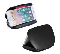 Angoily Soporte para Teléfono Móvil para Coche Agarre Antideslizante, Gel de Silicona Ecológico, Pequeño Tamaño Negro, Ajustable para Navegación GPS en Salpicadero