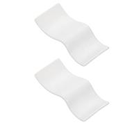 Angoily Soportes Cerámicos para Palillos y Cucharas, Color Blanco, Diseño Ondulado, 2 Piezas, Reposacubiertos para Mesa de Comedor, Organizador de Utensilios para Hogar y Restaurante