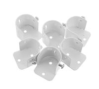 Angoily Soportes de Varilla de Acero Inoxidable para Barra de Ducha y Cortina, Bridas en Forma de U, Paquete de 10 Piezas, Soporte Central para Barra de Armario Resistente, Montaje