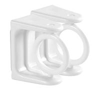 Angoily Soportes para Barras de Cortina de Baño, 2 Piezas de Plástico Blanco Diseño Sencillo, Fácil Instalación y Ciclo de Servicio Largo para Oficina o Dormitorio
