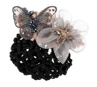 Angoily Sujetador para Moño Profesional Redecilla de Malla Plateada Pinza Metálica Resistente y Accesorios para Recogidos Banco y Uso Laboral